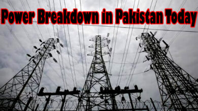 Power Breakdown in Pakistan Today